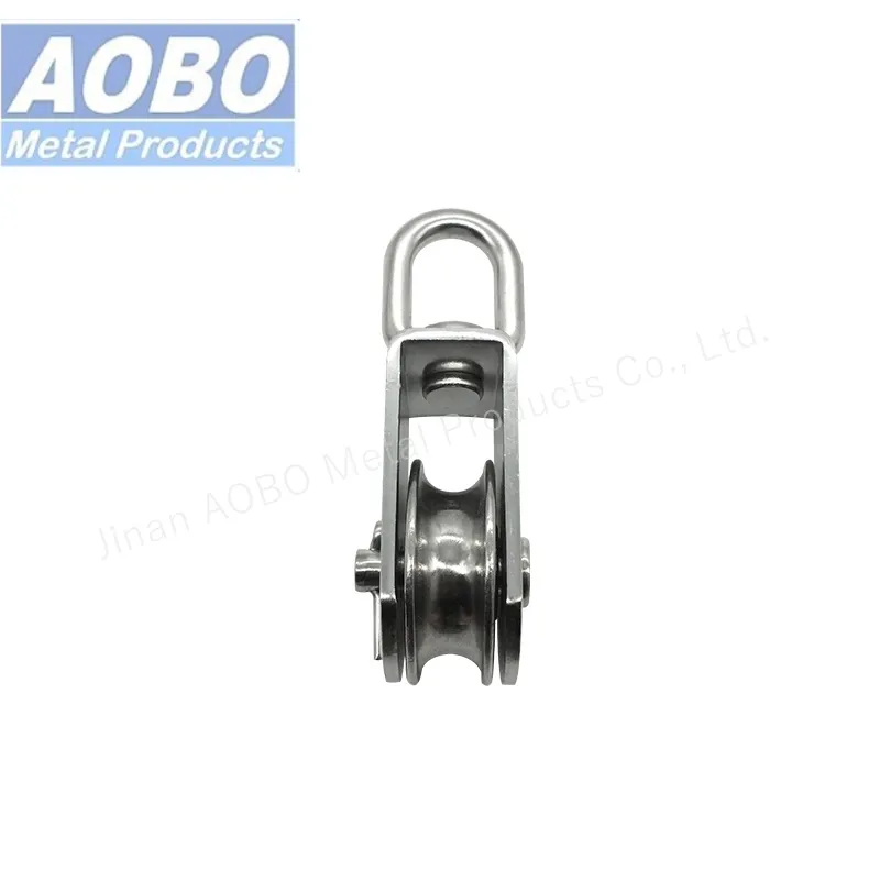 Wire Rope Pulley Waterproof Material Size Customization Bearing Track Wheel Stainless Steel Single Pulley