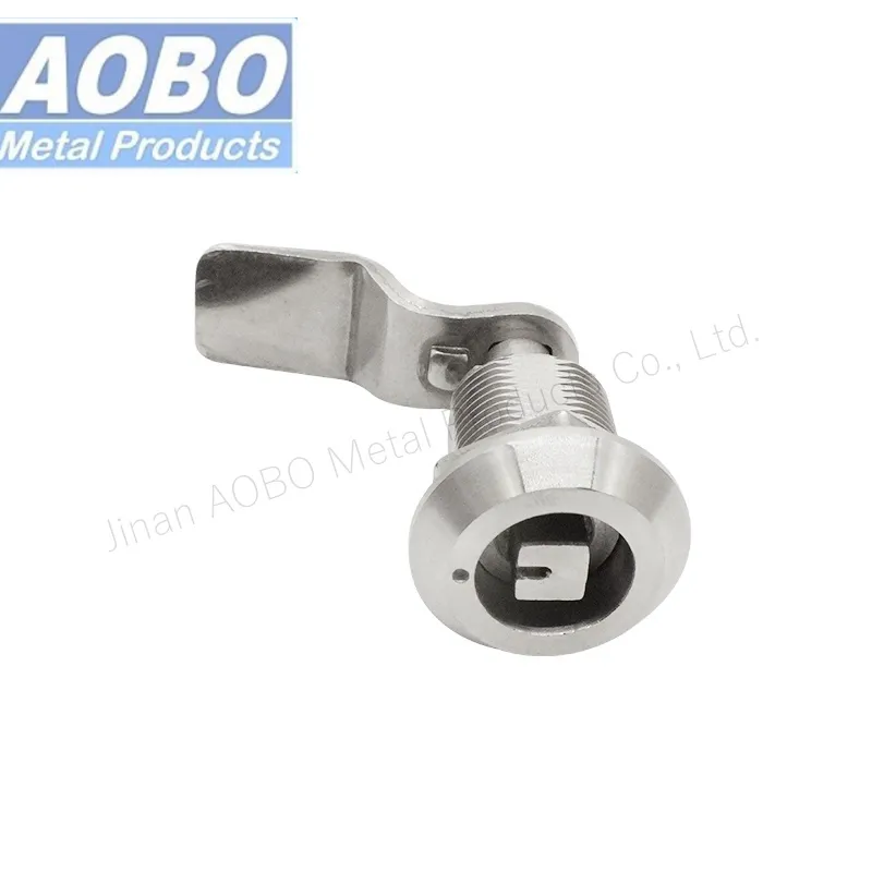Aobo Stainless Steel 316 Industrial Railway Bus Cabinet Door Latch Square 8mm Quarter Turn Compression Latch Cam Lock