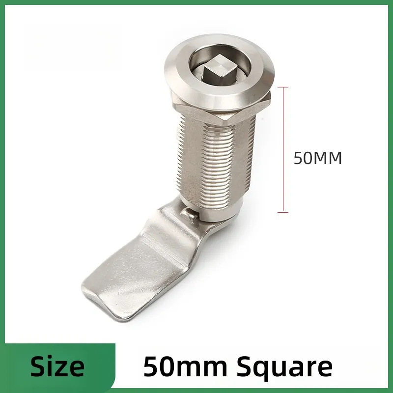 Aobo Stainless Steel Lengthening 50mm 62mm Lock Housing Quarter Turn Triangular Double Bit Square Tubular Electronic Cam Lock