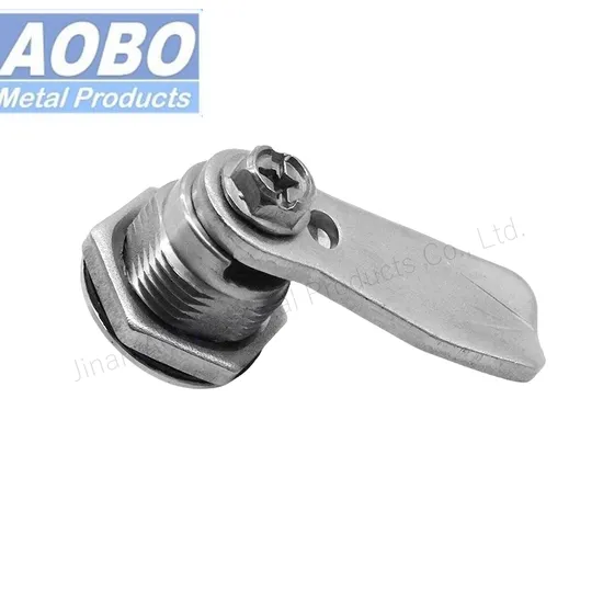 Aobo Cast CNC Machine Tool Process ISO9001 Quarter Turn Latch AISI316 Cabinet 8mm Triangle Cam Lock for Recydling Bin