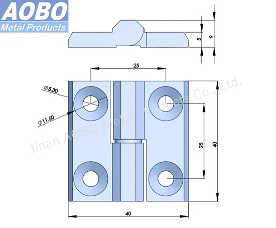 Aobo SS316 40mm Lift Version Distribution Cabinet Door Hinge with Countersunk Screw M5