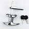Zinc Alloy Metal Door Lock T Handle Cabinet Polished Shaft Keyed Handle