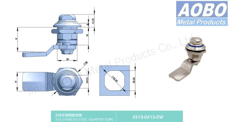Aobo Hot Sale Drawer Lock ISO9001 Latch Cam Lock for Mailbox Cabinet Safe Box