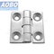 Aobo 40X40mm Stainless Steel Butt Screw-on 40X40 Electrical Casting Flat Hinge with Holes for Industrial Panel Cabinet