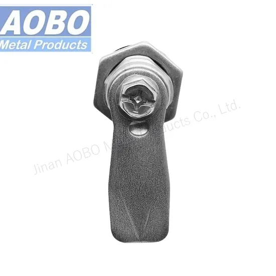 Aobo Casting Process Panel Door Distribution Cabinet AISI316 Square Insert IP65 Quarter Turn Cam Lock with Seal
