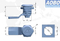 Aobo Cast CNC Machine Tool Process ISO9001 Quarter Turn Latch AISI316 Cabinet 8mm Triangle Cam Lock for Recydling Bin