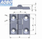 Aobo OEM 40X40 Butt Hinge Heavy Duty Zinc Alloy Black ISO9001 Substation Cabinet Door Fixed Hinge