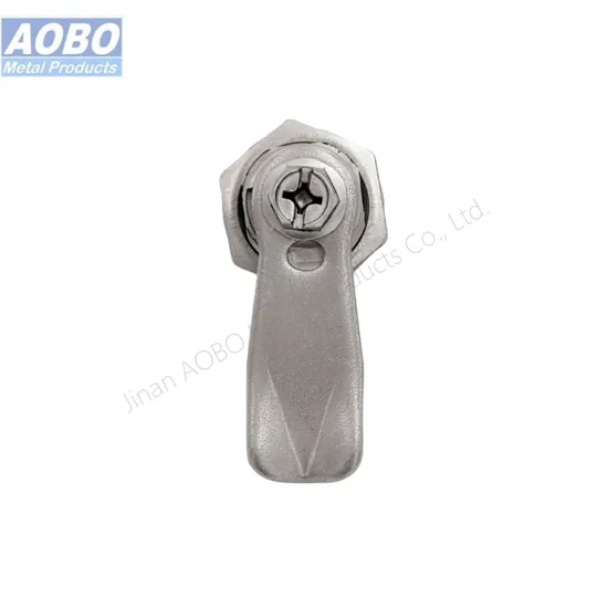 Aobo Heavy Industry Equipment Durable Salt Spray Test Casting SS316 Hexagon Male Key Cylinder Quarter Turn Cam Lock