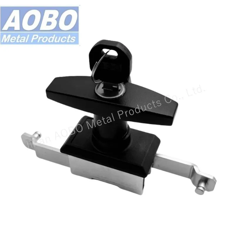 Aobo Black Plastic Chrome Zinc Alloy Cabinet Tee Panel Key 1333 T-Handle with Rod Control