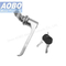 Aobo L Handle with Cylinder Stainless Steel 316 Heavy Duty Hardware 1/4 Turn Lock Furniture Door for Electric Rittal Cabinet