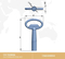 Stainless Steel Key for Quarter Turn Cam Lock
