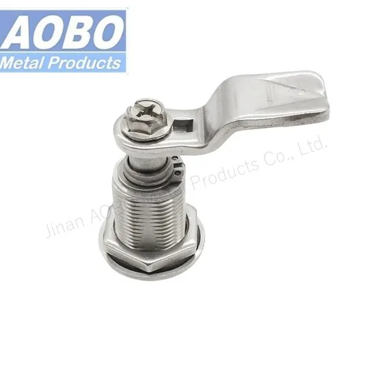 Stainless Steel AISI316 Square Lock Cylinder Quarter Turn Cam Compression Latch Lock Railway Standard