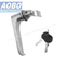 Stainless Steel AISI 316 Electric Cabinet Door Distribution Box General Flat Industrial L Handle Panel Customized Locks with Key
