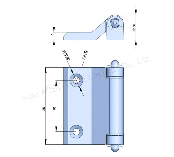 Aobo SS316 Screw Fixed Rotation Distribution Box Cabinet Door Hinge