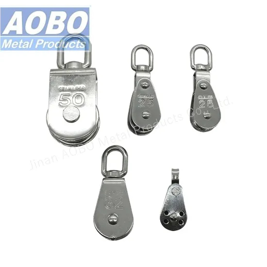 Wire Rope Pulley Waterproof Material Size Customization Bearing Track Wheel Stainless Steel Single Pulley