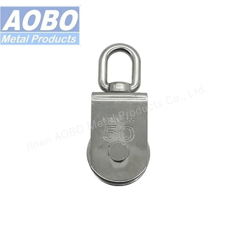 Wire Rope Pulley Waterproof Material Size Customization Bearing Track Wheel Stainless Steel Single Pulley