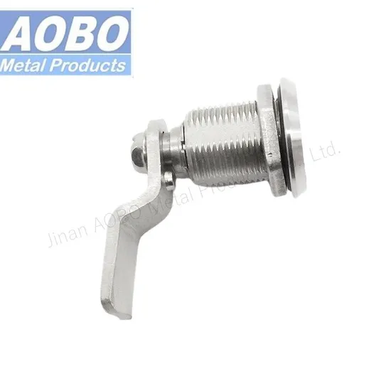 Aobo CNC Large Version AISI 316 Fixed Grip Range Key Operated Cabinet Door Panel Lock Compression Latch for Railway Transportation