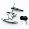 Zinc Alloy Metal Door Lock T Handle Cabinet Polished Shaft Keyed Handle