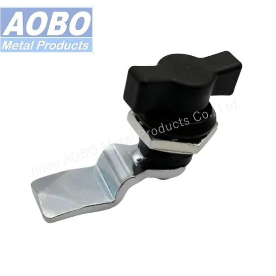 Aobo High Quality Electrical Cabinet Door Plane Latch Black Plastic Zinc Alloy Thumb Turn Wing Knob Quarter Turn Cam Lock