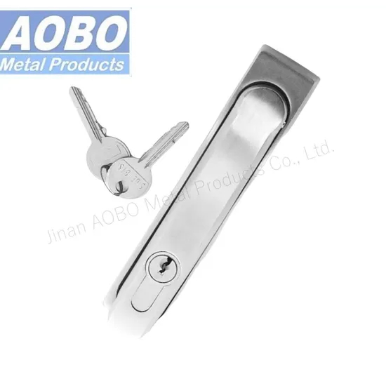 Aobo Industrial Electrical Stainless Steel 316 Panel Plane Cabinet Lock Swing Handle with Key and Zinc Alloy Insert