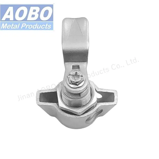Industrial Cabinet Handles Quarter Turn 316 Stainless Steel Cam Lock with Padlock