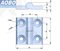 Aobo Ss 316 60mm Right Version Distribution Cabinet Door Disassembly Hinge with Countersunk Screw M8
