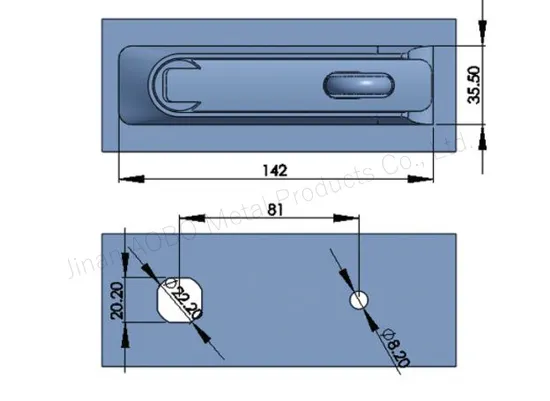 Stainless Steel 316 Padlockable Swinghandle for Padlocking with Padlock Hole for Industrial Distribution Box