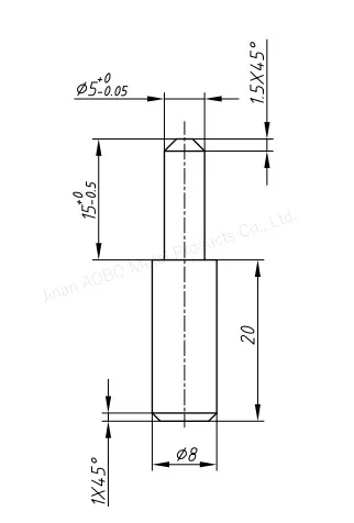 Aobo CNC Machined Custom SS304 Concealed Metal Gate Detachable Hinge