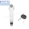 Aobo L Handle with Cylinder Stainless Steel 316 Heavy Duty Hardware 1/4 Turn Lock Furniture Door for Electric Rittal Cabinet