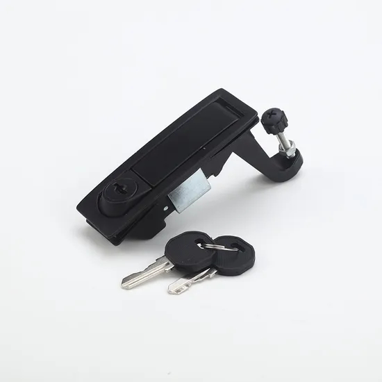 Aobo Zinc Alloy Black Flat Plane Chassis Electrical Cabinet Lock Compression Cabinet Door Lock