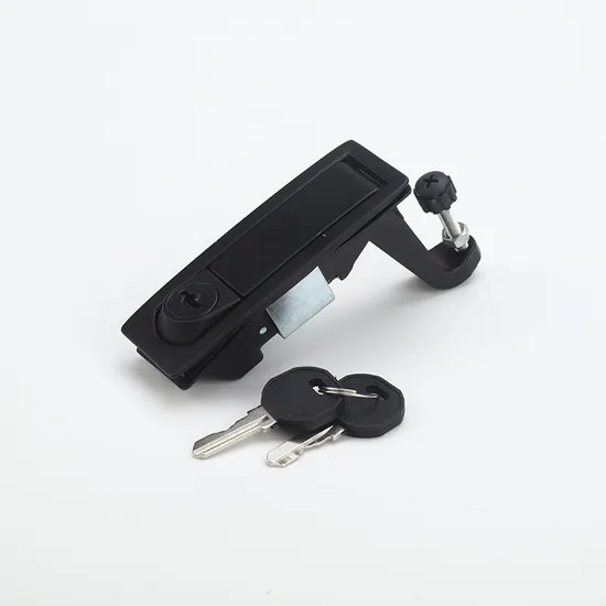 Aobo Zinc Alloy Black Flat Plane Chassis Electrical Cabinet Lock Compression Cabinet Door Lock