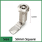 Aobo Stainless Steel Lengthening 50mm 62mm Lock Housing Quarter Turn Triangular Double Bit Square Tubular Electronic Cam Lock