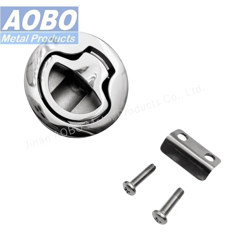 Aobo Industrial Mirror Hatch Flush Pull Slam Durable Marine Boat SUS316 Compress Latch