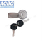Factory Direct Stainless Steel SS316 Die Casting Key Operated Quarter Turn with Round Cylinder for Distribution Cabinet Panel Cam Lock