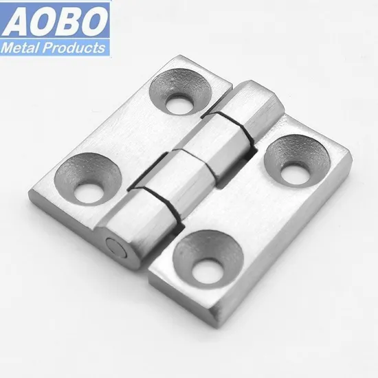 Stainelss Steel Casting Flat Hinge with 4 Holes for Electric Power Cabinet