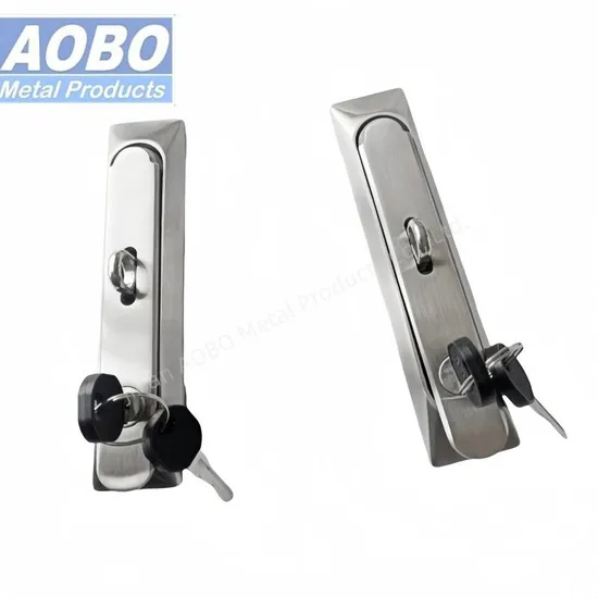 AISI316 Thin Flat Swinghandle Latch Galvanized Zinc Alloy Insert Padlock with Key 333 Door Handle Lock Polishing Transformer Box Distribution Control Cabinet