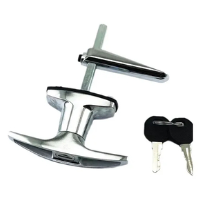 Zinc Alloy Metal Door Lock T Handle Cabinet Polished Shaft Keyed Handle