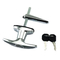 Zinc Alloy Metal Door Lock T Handle Cabinet Polished Shaft Keyed Handle