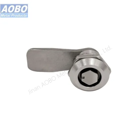Aobo Heavy Industry Equipment Durable Salt Spray Test Casting SS316 Hexagon Male Key Cylinder Quarter Turn Cam Lock