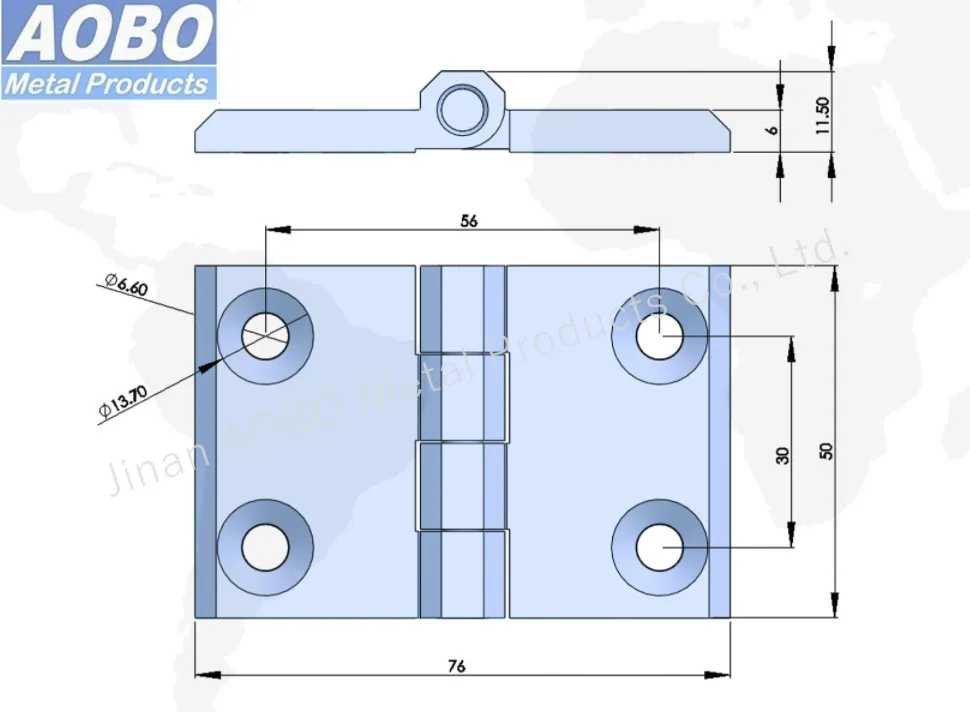 Aobo Butt Hinge 50X76mm Electrical Box Oven Network Cabinet Door Hinge