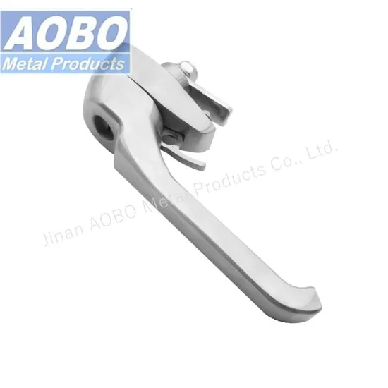 Industrial Equipment Cabinet Door Handle Lock 2*4 Slot AISI316 Stainless Steel Black Powder Coated Quarter Turn L Handle Latch with Padlock