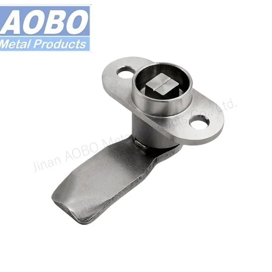 Aobo High-Quality Distribution Cabinet Door Quarter Turn SUS316 Square Insret Cam Lock with Holes