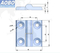 Aobo SUS316 Right Version Screw-on Electrical Industrial Cabinet Door Hinge with Countersunk Screw M5