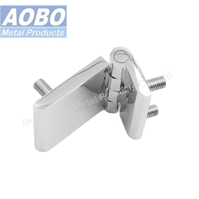 Aobo 316 Stainless Steel Industrial Enclosure Cabinet Door 60*90mm Screw on Mirror Polishing Hinge with Studs