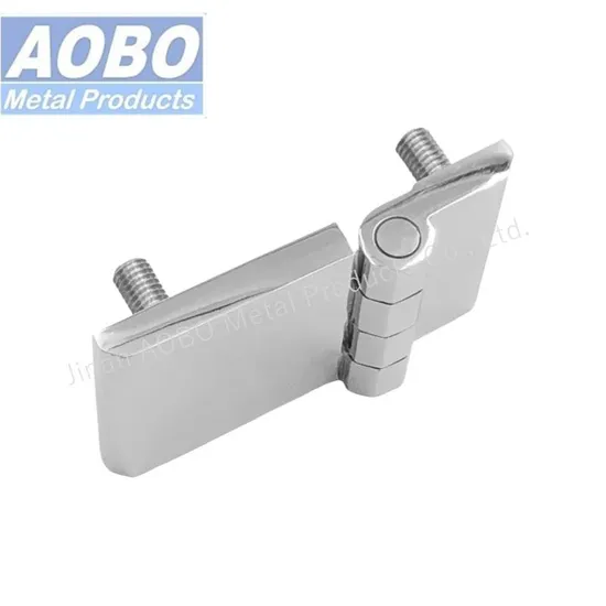 Aobo 316 Stainless Steel Industrial Enclosure Cabinet Door 60*90mm Screw on Mirror Polishing Hinge with Studs