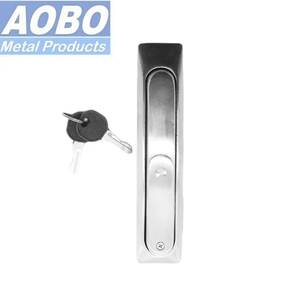 Aobo Waterproof IP65/66 Swing Handle Stainless Steel AISI316 3-Point Locking Mechanism Enclosure Plane Panel Lock Latch
