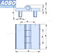 Aobo 316 Stainless Steel Industrial Enclosure Cabinet Door 60*60mm Screw on Hinge with Studs