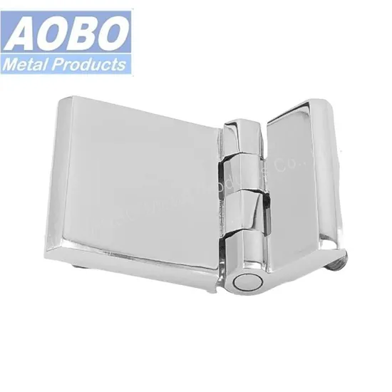 Aobo AISI316 60X90mm Mirror Polishing Distribution Cabinet Electrical Industrial Door Hinge with Threaded Studs M8