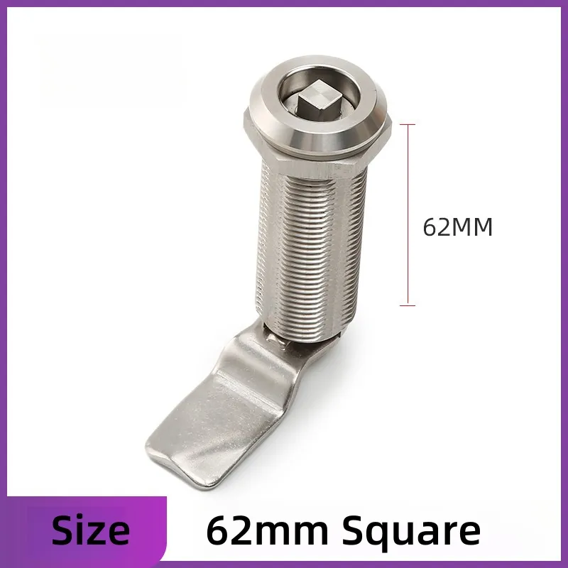 Aobo Stainless Steel Lengthening 50mm 62mm Lock Housing Quarter Turn Triangular Double Bit Square Tubular Electronic Cam Lock