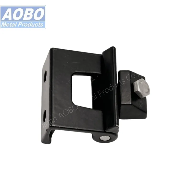 Aobo ISO9001 Custom Black Textured Powder Coated Power Distribution Cabinet Door SS316 Corner Hinge